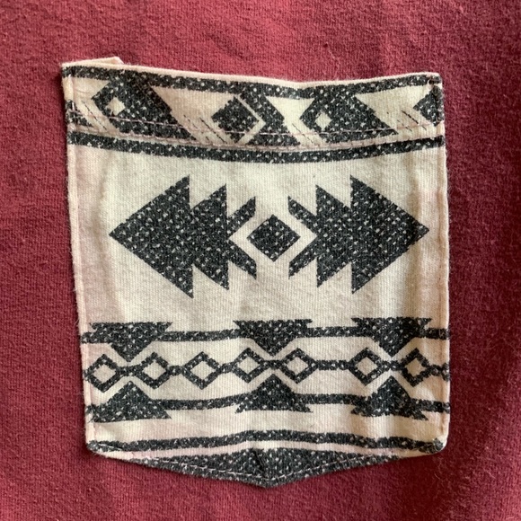 Burgundy Pocket Sweatshirt - Picture 3 of 3